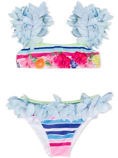 Monnalisa petals-appliqué bikini set