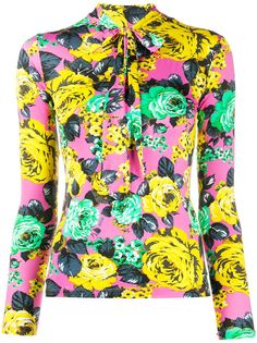 MSGM floral-print slim-fit sweatshirt
