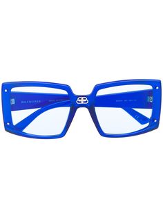 Balenciaga Eyewear солнцезащитные очки Shield в массивной квадратной оправе