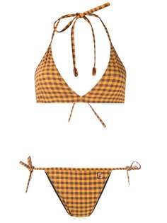 Fendi gingham check bikini