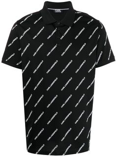 Karl Lagerfeld рубашка-поло с логотипом