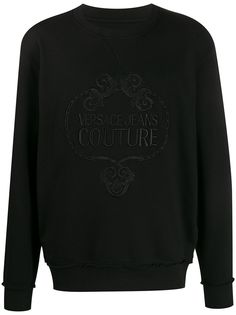 Versace Jeans Couture джемпер с вышитым логотипом