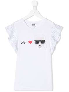 Karl Lagerfeld Kids футболка We Love Karl с оборками