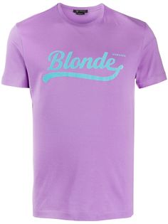 Versace футболка с надписью Blonde