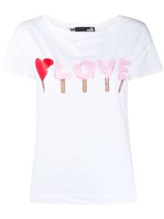 Love Moschino футболка с принтом Love