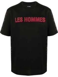 Les Hommes сетчатая футболка с логотипом