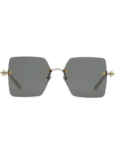 Gucci Eyewear затемненные солнцезащитные очки в квадратной оправе