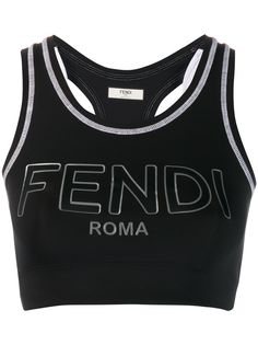 Fendi укороченный топ с логотипом