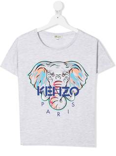 Kenzo Kids футболка с вышитым логотипом