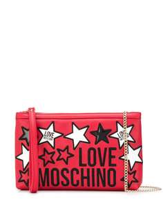 Love Moschino клатч с нашивкой-логотипом