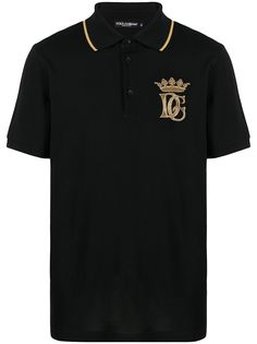 Dolce & Gabbana рубашка-поло с вышитым логотипом