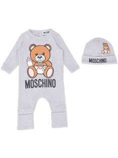 Moschino ромпер с принтом Teddy Bear