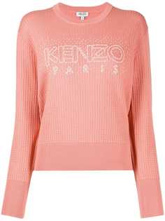 Kenzo фактурный свитер с логотипом