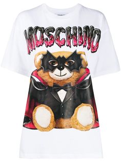 Moschino футболка с принтом Bat Teddy Bear