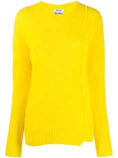 Acne Studios asymmetric hem crewneck jumper