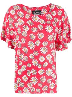 Moschino loose-fit daisy-print blouse