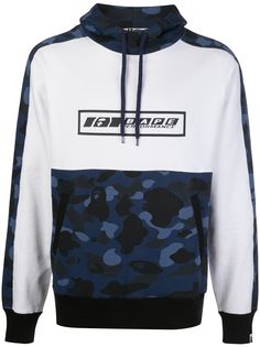 BAPE logo print hoodie