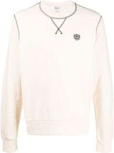 Kenzo толстовка с контрастной строчкой и логотипом