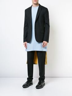 Comme Des Garçons Homme Plus футболка с удлиненной контрастной спинкой