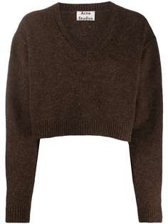 Acne Studios cropped V-neck jumper