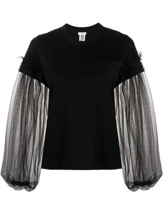 Comme Des Garçons Noir Kei Ninomiya толстовка с прозрачными рукавами