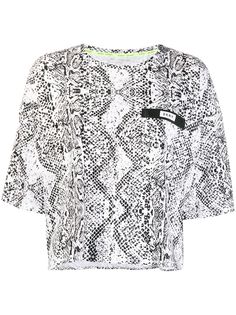 DKNY boxy snakeskin effect T-shirt