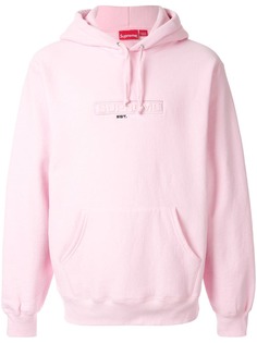 Supreme толстовка с капюшоном и тисненым логотипом