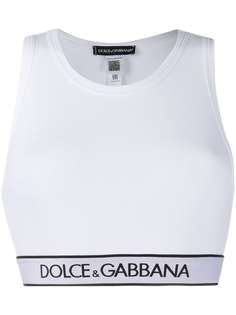 Dolce & Gabbana укороченный топ с логотипом