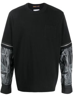 Sacai футболка с принтом