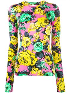 MSGM топ с длинными рукавами и принтом