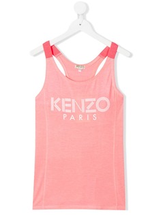 Kenzo Kids TEEN logo print tank top