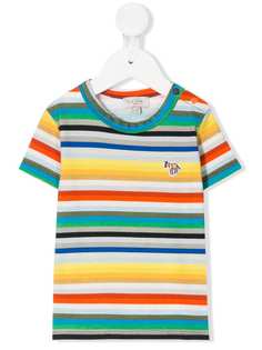 Paul Smith Junior striped zebra-embroidery T-shirt