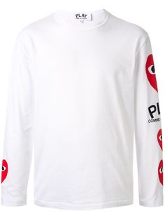 Comme Des Garçons Play топ с длинными рукавами и принтом