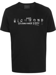 John Richmond футболка с декорированным логотипом