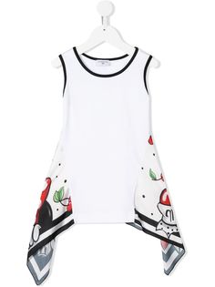 Monnalisa fruit-print asymmetric top