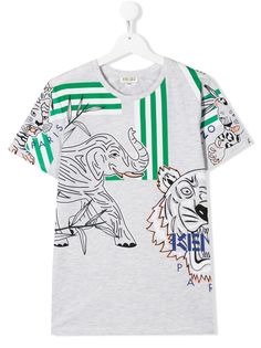 Kenzo Kids футболка с принтом Elephant