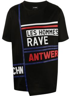 Les Hommes футболка асимметричного кроя