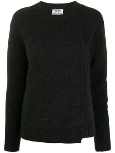 Acne Studios asymmetric hem crewneck jumper