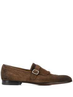 Doucals fringed buckle loafers