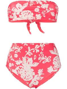 Red Valentino floral pattern bikini set