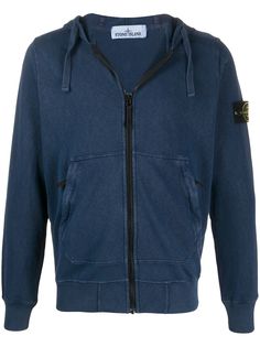 Stone Island cotton zip-up hoodie