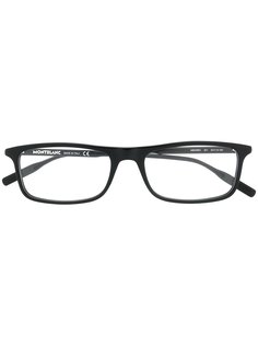 Montblanc polished square-frame glasses