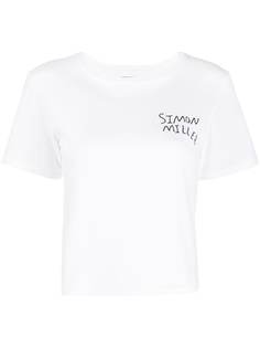 Simon Miller Rondo embroidered-logo cropped T-shirt