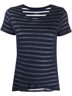 Majestic Filatures striped overlay cotton T-shirt