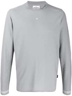 Stone Island embroidered logo crew-neck sweatshirt