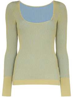 Jacquemus La Maille Rosa striped knit top