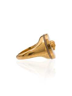 Versace Gold-plated Medusa pearl signet ring