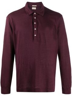 Massimo Alba linen long sleeve polo shirt