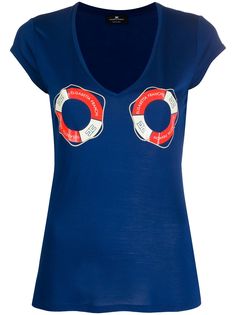 Elisabetta Franchi life jacket-print T-shirt