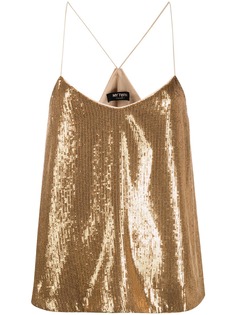 Twin-Set sequined racer-back top